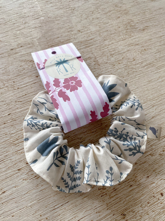 Scrunchie Herbário azul