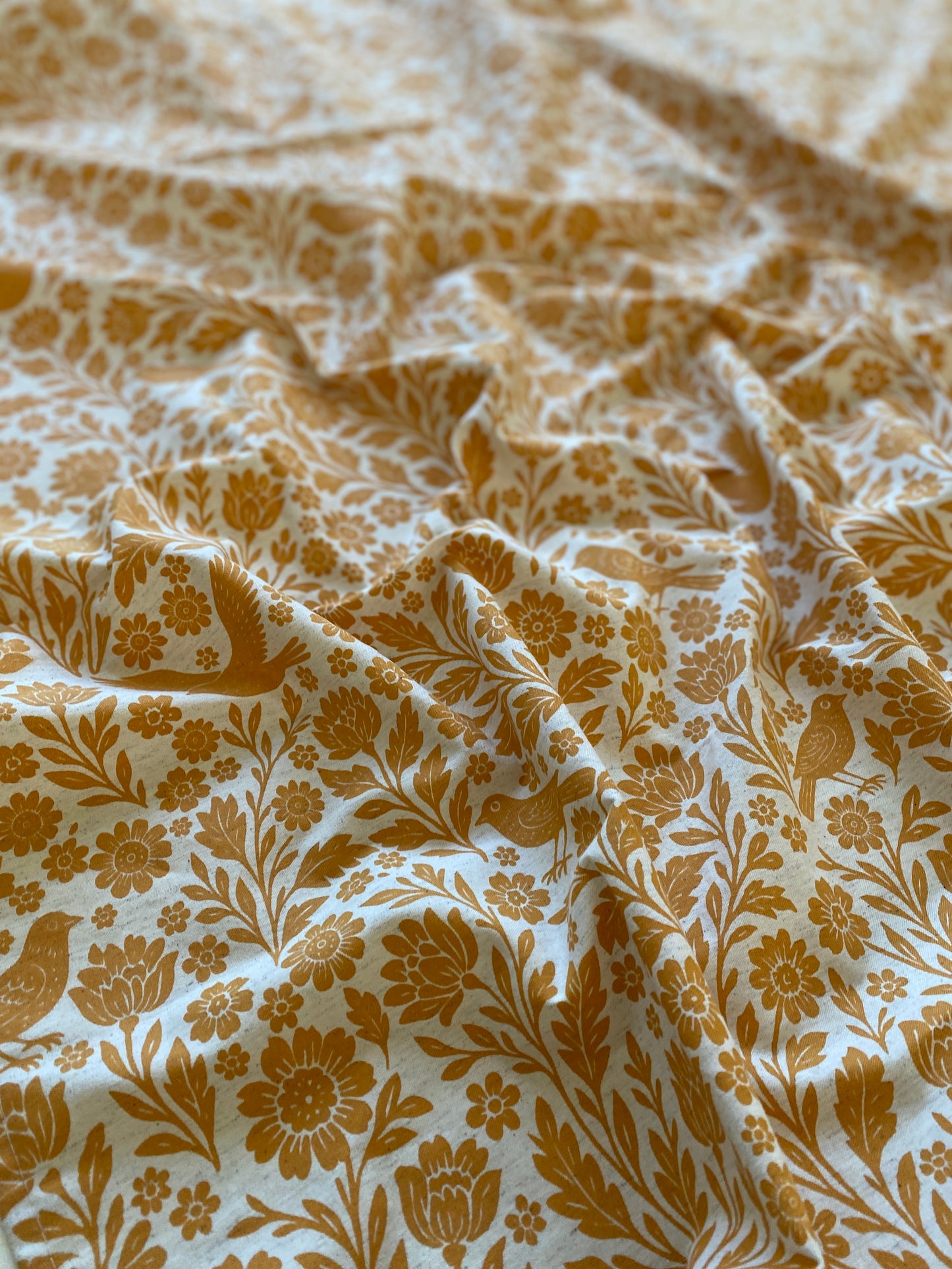 Toalha de mesa Canto de Primavera 4 lugares - Amarelo Aurora