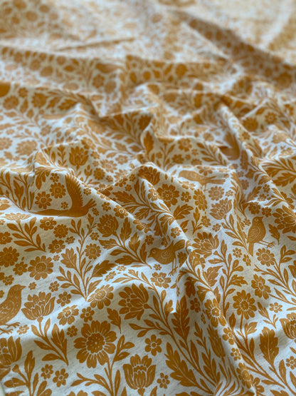 Toalha de mesa Canto de Primavera 4 lugares - Amarelo Aurora