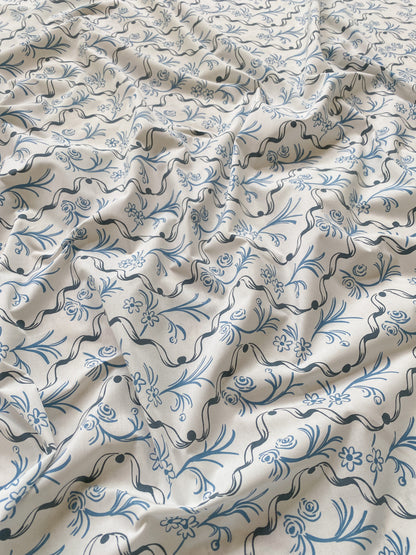Tecido Afresco - Dois tons de azul
