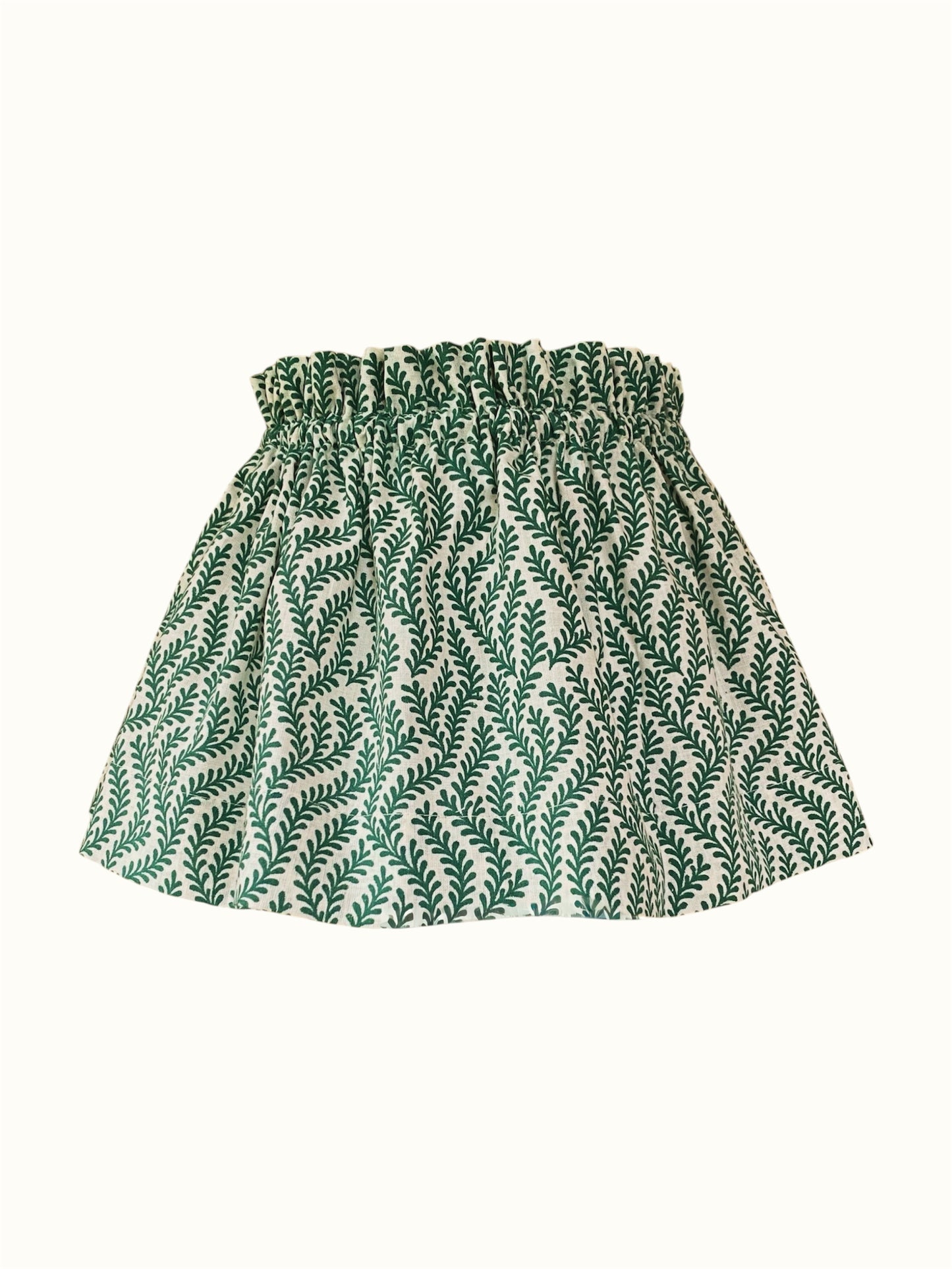 Saia para cúpula de abajur - Raminhos verde
