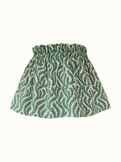 Saia para cúpula de abajur - Raminhos verde