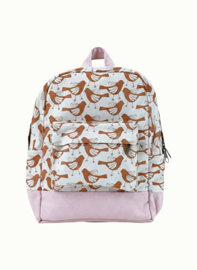 Mochila P Passaredo - Caramelo e Rosa