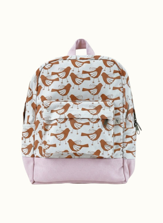 Mochila P Passaredo - Caramelo e Rosa
