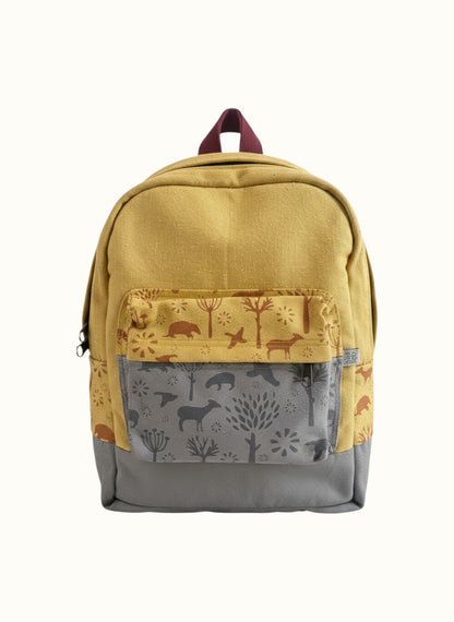 Mochila P Cerrado - Caramelo e Cinza