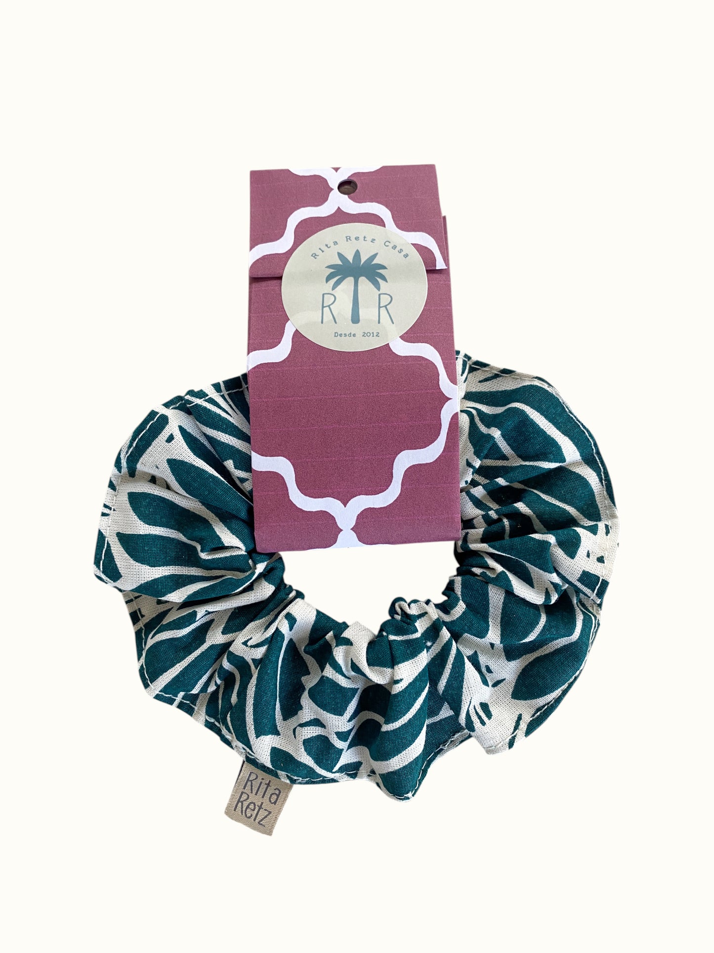 Scrunchie Palmeira-leque verde