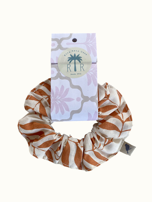 Scrunchie Eucalipto caramelo