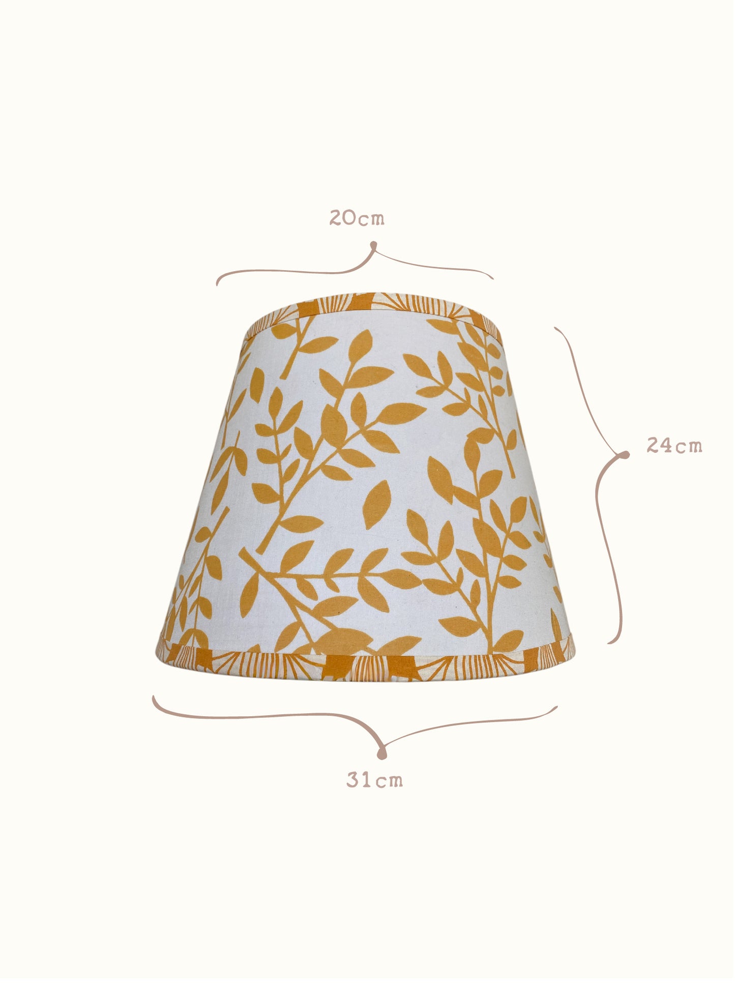 Cúpula M Folhinhas - Amarelo Açafrão